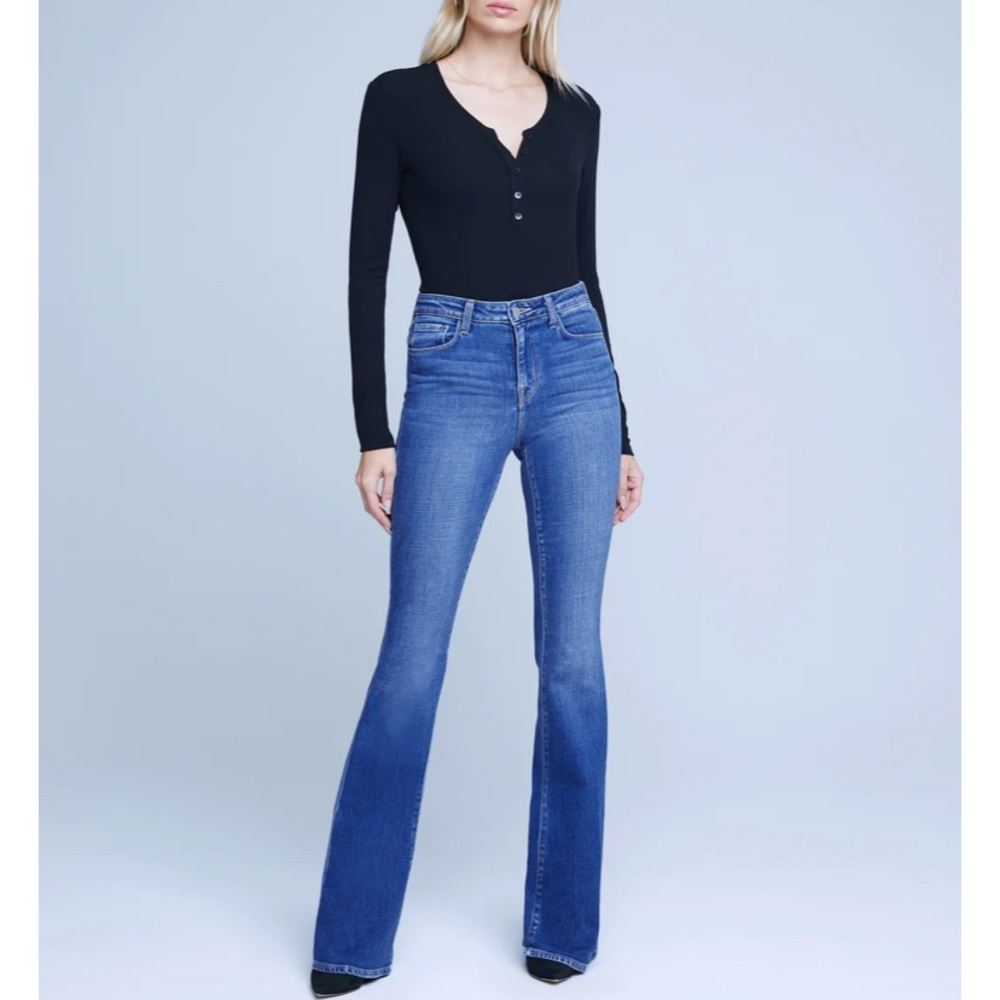 L'AGENCE BELL HIGH-RISE FLARED JEANS